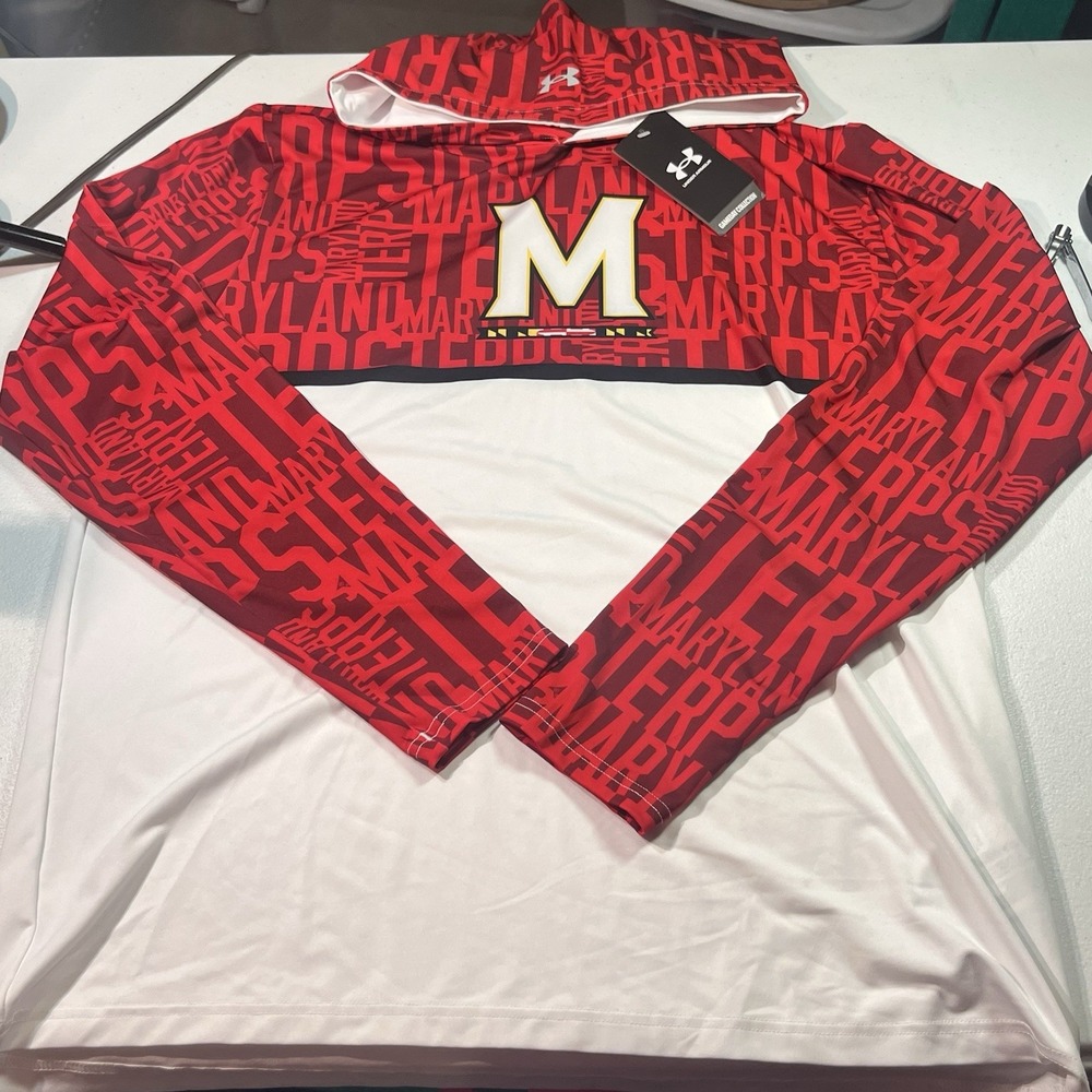 NWT Under Armour Gameday Colllection Hoodie Men's Large Maryland Terps